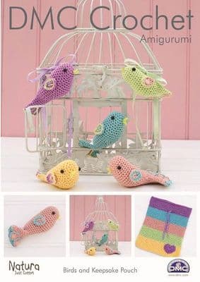 DMC Amigurumi Natura Birds and Keepsake Pouch Crochet Pattern 15269