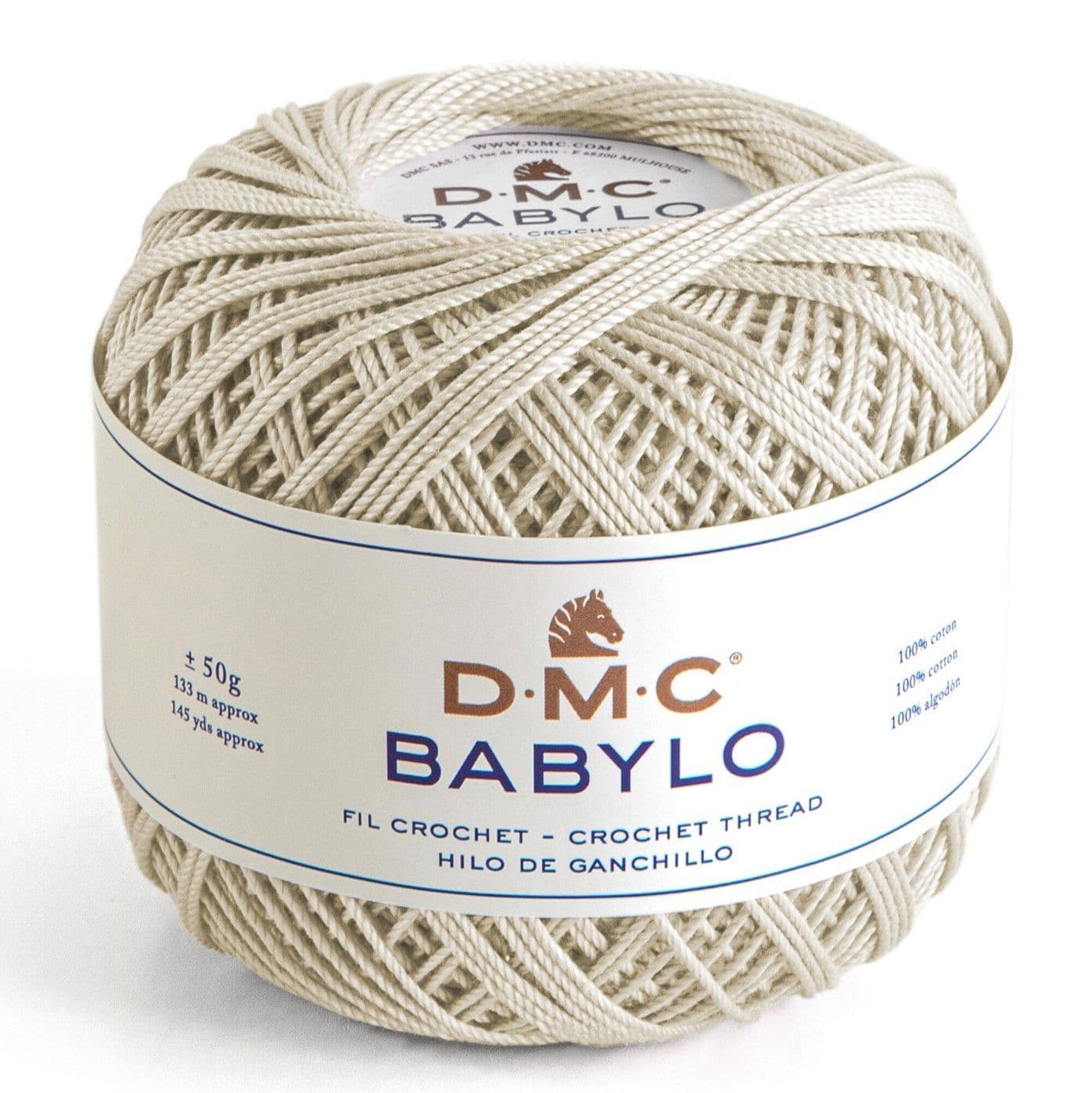 DMC BABYLO Crochet Cotton No 20 822 Stone