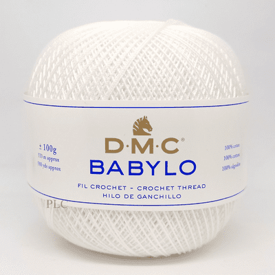 DMC Babylo No.10 Crochet Cotton - B5200 White