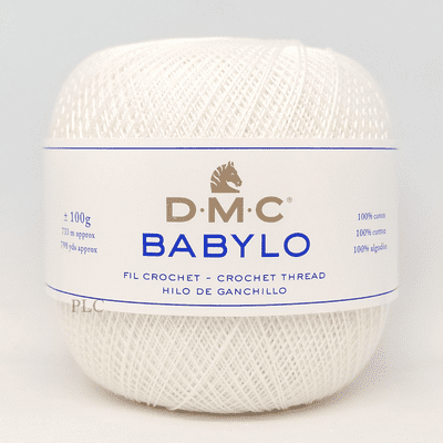 DMC Babylo No.20 Crochet Cotton - B5200 White