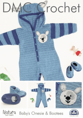 DMC Babys Onesie Bootees Natura Crochet Pattern 15208