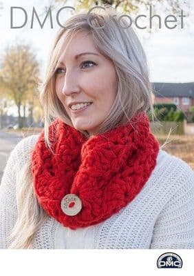 DMC Cocoon Catherine Wheel Snood Crochet Pattern FREE