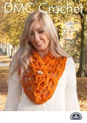 DMC Cocoon Open Mesh Snood Crochet Pattern FREE