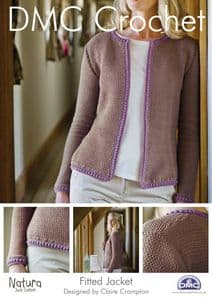 DMC Fitted Jacket Crochet Pattern 14925L/2