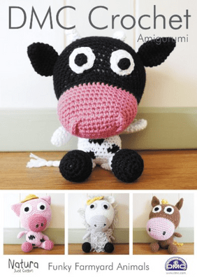 DMC Funky Farmyard Animals Natura Crochet Pattern 15215