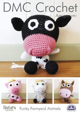 DMC Funky Farmyard Animals Natura Crochet Pattern 15215