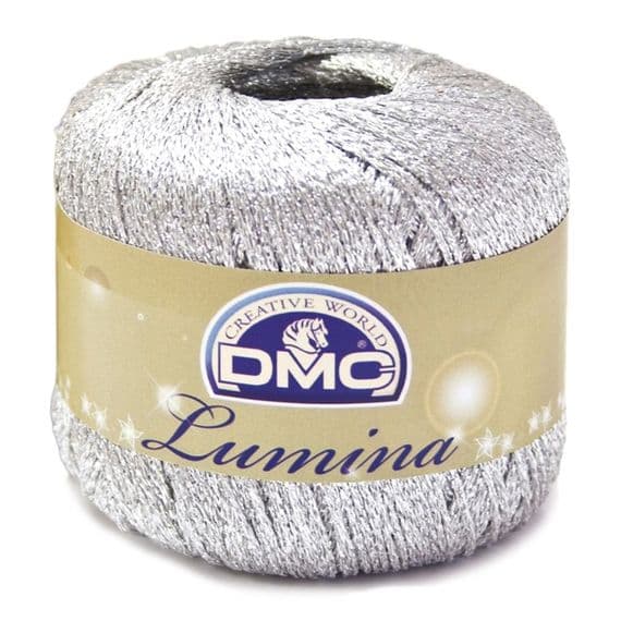 DMC Lumina Metallic Crochet Thread L168 Silver