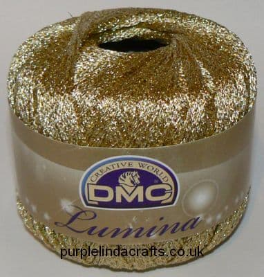 DMC Lumina Metallic Crochet Thread L3821 Gold