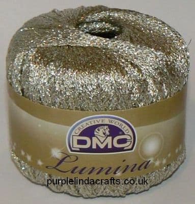 DMC Lumina Metallic Crochet Thread L3866 White Gold