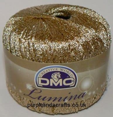 DMC Lumina Metallic Crochet Thread L677 Gold
