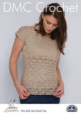 DMC Natura Linen Sea Shells Top Crochet Pattern
