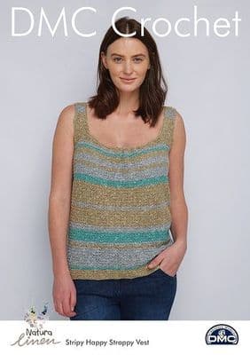 DMC Natura Linen Strappy Vest Crochet Pattern