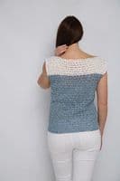 DMC Natura Linen Two-Tone Shelly Top Crochet Pattern