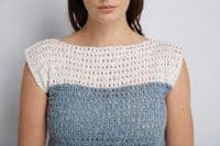 DMC Natura Linen Two-Tone Shelly Top Crochet Pattern