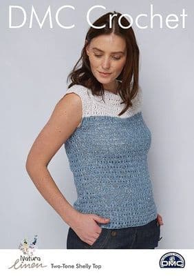 DMC Natura Linen Two-Tone Shelly Top Crochet Pattern