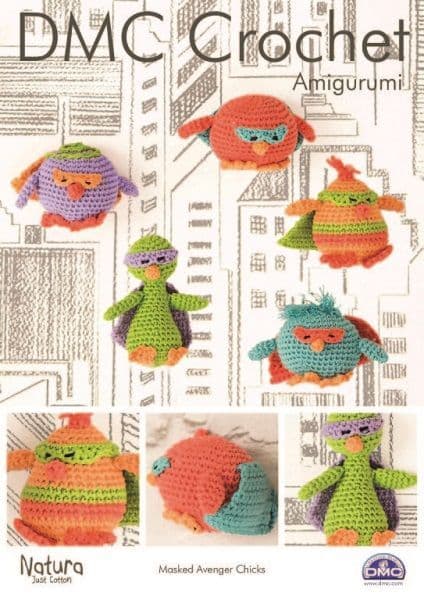 DMC Natura Masked Avenger Chicks Amigurumi Crochet Pattern 15315