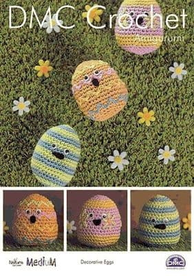 DMC Natura MEDIUM Decorative Eggs Crochet Pattern 15341