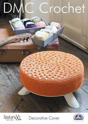 DMC Natura XL Decorative Stool Cover Crochet Pattern 15237