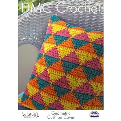 DMC Natura XL Geometric Cushion Crochet Pattern 15235