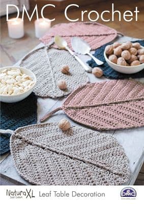 DMC Natura XL Leaf Table Decoration Crochet Pattern 15233