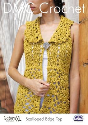 DMC Natura XL Scalloped Edge Top Crochet Pattern 15240