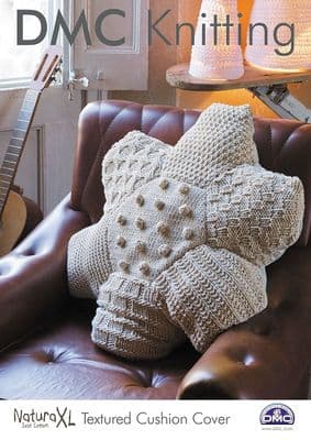 DMC Natura XL Textured Cushion Cover Knitting Pattern 15243