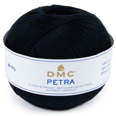 DMC Petra No.3 Crochet Cotton - 5310 Black