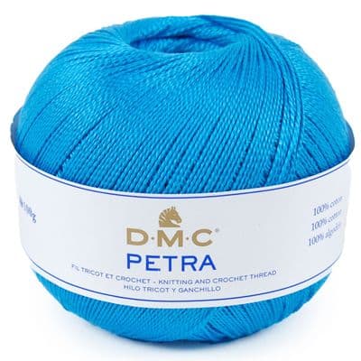 DMC PETRA No.5 Crochet Cotton 53843 Turquoise Blue