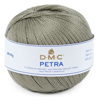 DMC PETRA No.5 Crochet Cotton 5646 Khaki Green