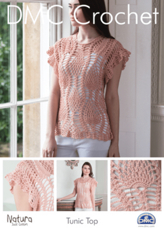 DMC Pineapple Tunic Top Crochet Pattern 15092