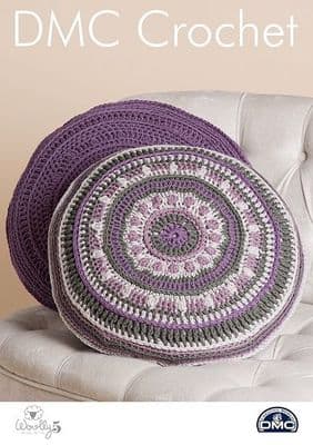 DMC Woolly 5 Mandala Pillows Crochet Pattern 15422