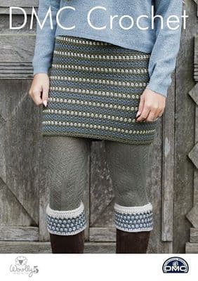 DMC Woolly 5 Skirt and Boot Cuffs Crochet Pattern 15413