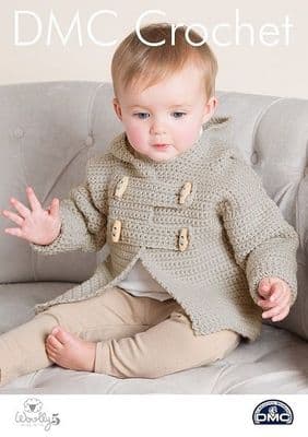 DMC Woolly 5 Teddy Toggle Jacket Crochet Pattern 15418