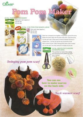 FREE PATTERN Pom Pom Maker Knitted & Crochet Scarves