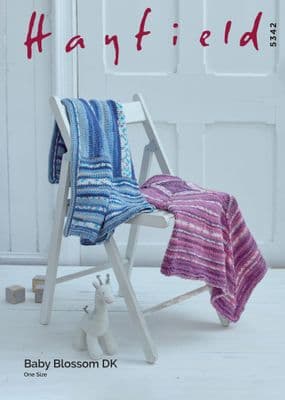 Hayfield Baby Blossom Chunky 5342 Blankets Knitting Pattern