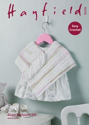 Hayfield Baby Blossom DK 5230 Poncho Crochet Pattern