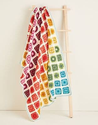 Hayfield Bonus DK 10119 Granny Square Blanket Crochet Pattern