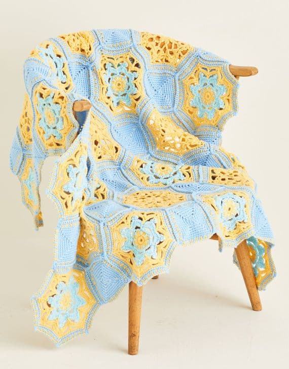 Hayfield Bonus DK 10122 Octagon Blanket Crochet Pattern