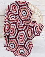 Hayfield Bonus DK 8300 Hexie Blanket Crochet Pattern