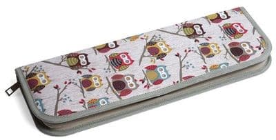 HOOT Owl Bamboo Knitting Needle Set - Knit Pin Zip Case (Filled)