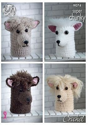 King Cole Alpaca Covers/Doorstop Crochet Pattern 9074
