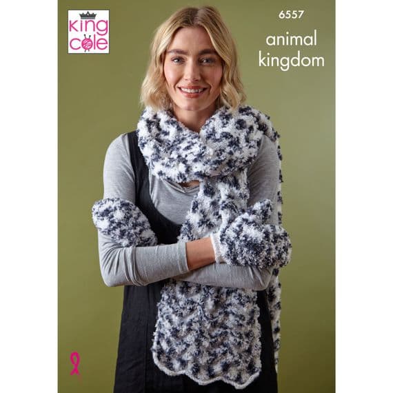 King Cole Animal Kingdom Accessories Knitting Pattern 6557