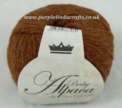 King Cole Baby Alpaca DK Yarn 697 Rust