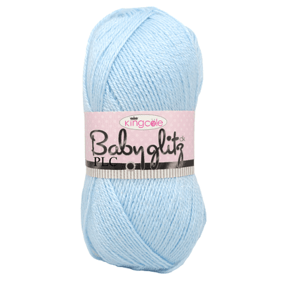 King Cole Baby Glitz DK 104 Sky Blue Sparkle Yarn