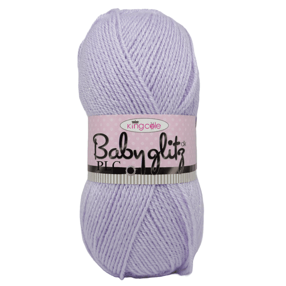 King Cole Baby Glitz DK Yarn 1525 Lilac