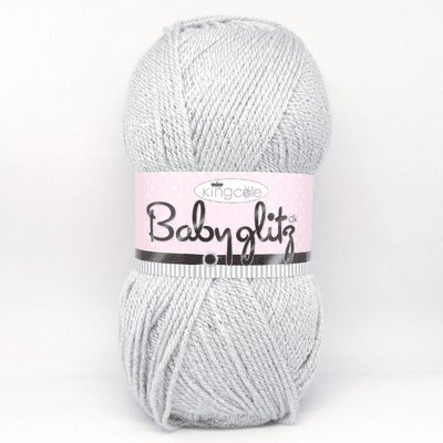 King Cole Baby Glitz DK Yarn 3093 Silver