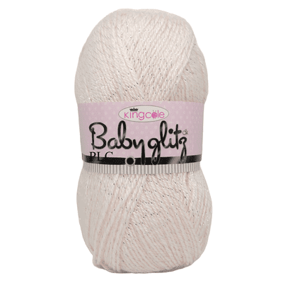 King Cole Baby Glitz DK Yarn 3980 Powder Pink