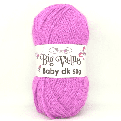 King Cole Big Value Baby DK 50g Yarn 3448 Orchid
