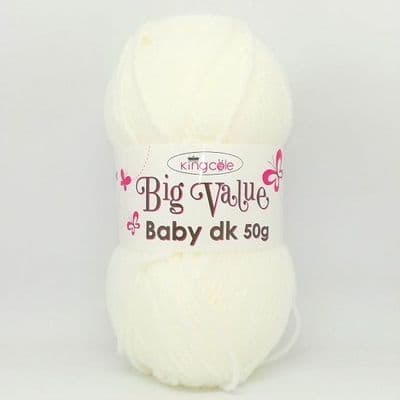 King Cole Big Value Baby DK 50g Yarn 4060 White