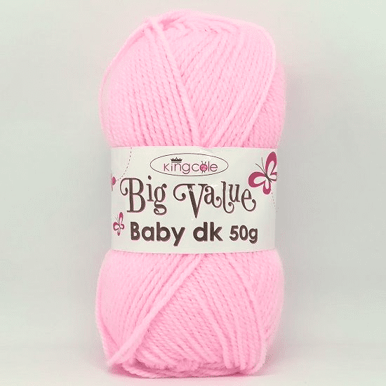 King Cole Big Value Baby DK 50g Yarn 4062 Petal Pink
